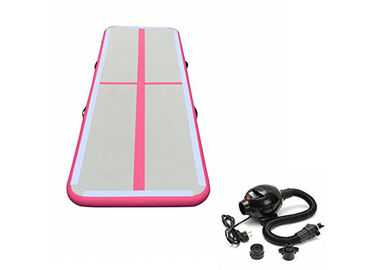Merah muda kecil Hand Made Air Track Senam Tikar Untuk Tumbling Outdoor Atau Indoor
