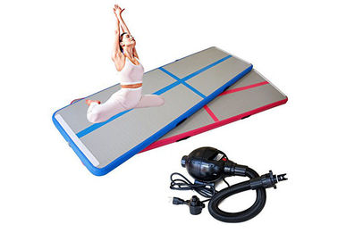 10m 12m Panjang PVC Air Track Senam Mat / Inflatable Tumble Track Untuk Anak-Anak 1 Tahun Garansi