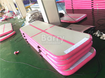 OEM & ODM 3m atau 6m Panjang Merah Muda Inflatable Tumble Track Air Floor Pro Untuk Gym