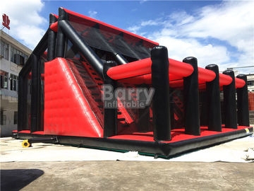 Menarik Rides Jump Kids Red Drop Tower Inflatable Interactive Games / Funny Drop Tower