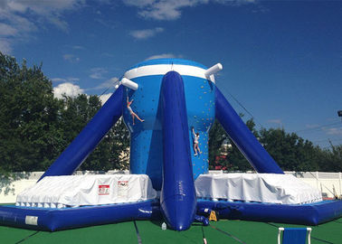 Permainan Interaktif Tiup Klimb Gratis, Dinding Panjat Tebing 28ft Besar Biru