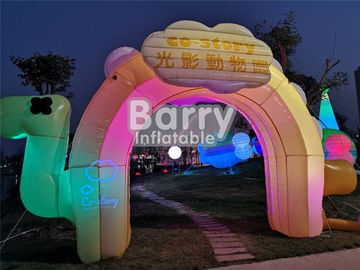 Masuk Produk Iklan Inflatable Berwarna-warni, Iklan LED Meledakkan Lengkungan Untuk Komersial