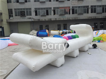 Outdoor Crocodile Inflatable Advertising Products / Kustom Inflatable Lighting Advertising Dengan Warna Putih
