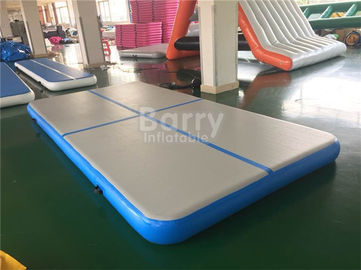 Biru Inflatable Air Track Senam Mat, Double Wall Fabric Air Trak Mat Untuk Gym