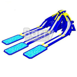 Slide Tiga Raksasa Komersial Tiup Dengan Kolam Renang Untuk Ukuran Dewasa