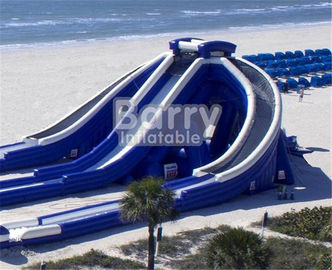 Lucu Game Ketinggian Tinggi Slide Tiup Raksasa / Slide Air Kering PVC Untuk Anak