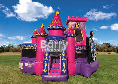 Komersial Princess Kid Zone Combo Basah Atau Kering / Rumah Bouncer Slide Tiup