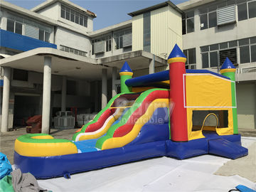 Komersial Grade Outdoor Inflatable Combo Rumah Bouncing Inflatable Dengan Slide
