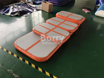 Eco-Friendly Children Orange Tumbling Mat Pelatihan Jalur Udara Tiup Set Untuk Gym