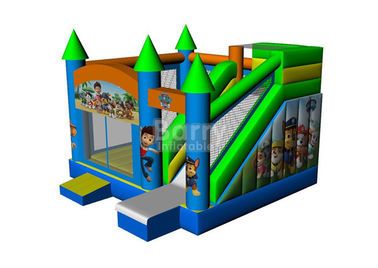 Disesuaikan 0.5mm PVC Inflatable Bounce House Dengan Slide Combo