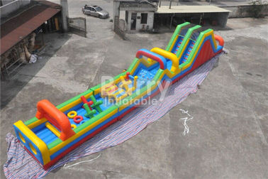 Disesuaikan Inflatable Bouncy Castle, Blow Up Course Kendala Luar Ruangan Untuk Orang Dewasa