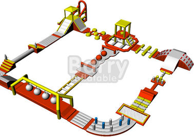 0.9mm PVC Aqua Run Inflatable Air Kendala Tentu Saja Taman Air Mengambang