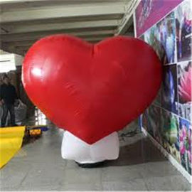 Berdiri LED Wedding Party Dekorasi Produk Iklan Inflatable, Inflatable Merah Hati Besar