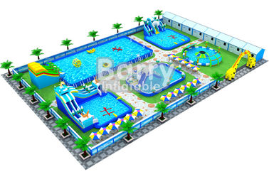 Taman Air Kolam Tiup Huge Kolam Renang Luar Ruangan, Taman Air Aqua