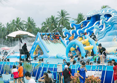 Komersial Portabel PVC Kolam Renang Air Tiup Bingkai Logam Persegi Panjang