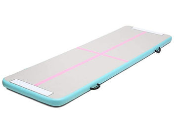 DWF Drop Stitch Kain Durable Kecil Pink Inflatable Air Track Untuk Gym Dengan Pompa