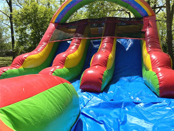 12 ''Tall Kids Backyard Double Inflatable Water Slide  With Pool