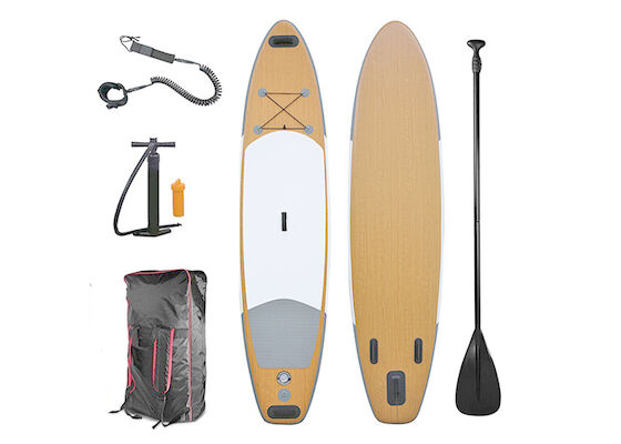 Papan Dayung Standup Bambu Komersial Set Papan Dayung Berdiri Memancing Aqua Marina Sup Board