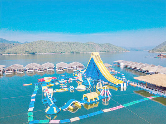 Hiburan Permainan Taman Air Tiup Untuk Kolam Renang