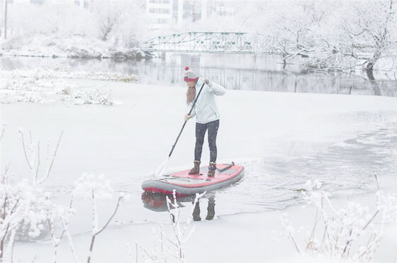 PVC Drop Stich Inflatable Snow Air Board Di Danau Es