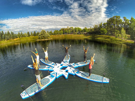 Platform Pulau Papan Dayung Tiup Komersial Stasiun Docking Yoga Air SUP