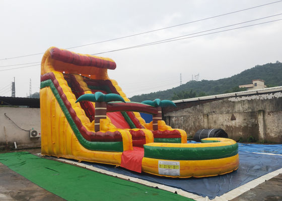 Fun Pvc Tarpaulin Home Wet Yard Seluncuran Air Tiup Warna Kuning
