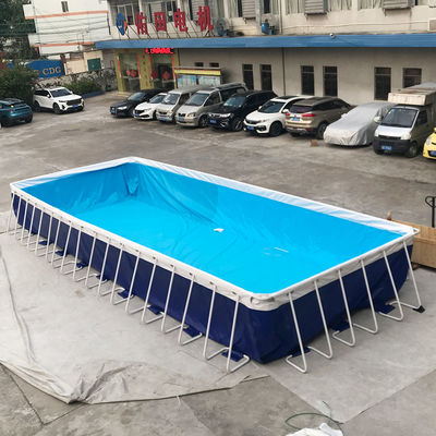 Ukuran Keluarga Portabel Bingkai Logam PVC Kolam Renang Di Atas Tanah