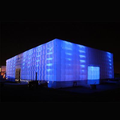 Besar Luar Ruangan Blow Up Camping Cube Tenda LED Light Inflatable Tent