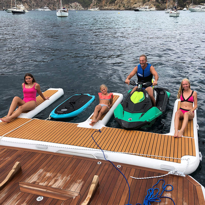 Mainan Air Tahan Lama Inflatable Jet Ski Floating Dock Pontoon Untuk Yacht