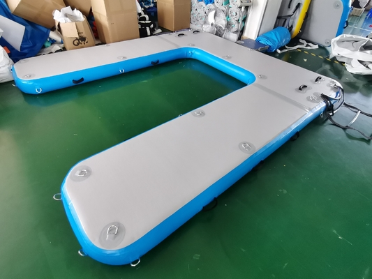 Drop Stitch U Bentuk Inflatable Floating Dock Floating Pontoon Boat Jet Ski Platform