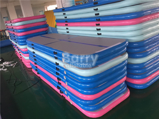 Tikar Senam Tiup Biru Hijau Pink Warna 3X1m EN14960