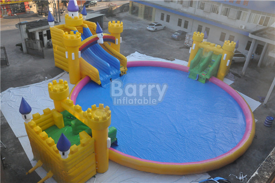 Kastil Air Tanah Taman Air Tiup PVC 0.9mm Disesuaikan
