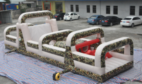 Kursus Hambatan Militer Tiup Terpal Komersial Bouncer Slide
