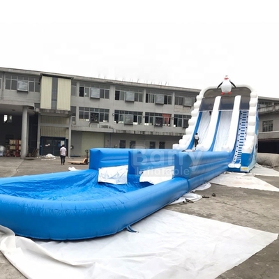 Kustom Terpal Luar Ruangan Slip Inflatable Water Slides Untuk Dewasa