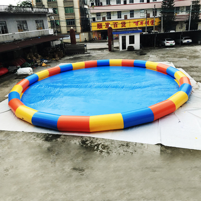 Pencetakan Logo Kolam Air Portabel Plato Bulat Diameter 10m