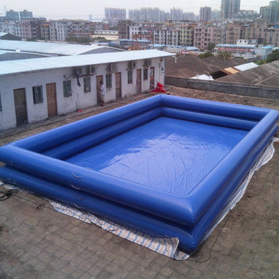 Taman Hiburan Terpal Kolam Renang Air Portabel Rectangle Blow Up Pool