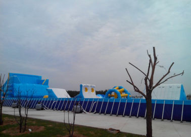 Removable Metal Frame Di Atas Tanah Kolam Renang Dengan 0.9mm PVC Tarpaulin