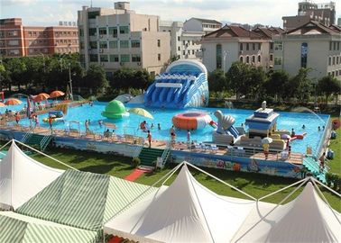 Safety Frame Adult Inflatable Amusement Park Dengan PVC Tahan Api