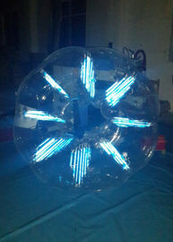 Taman Luar Mainan Tiup, Manusia Inflatable Bumper Bubble Ball Dengan LED