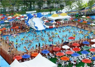 Large Frame Outdoor Inflatable Water Park Dengan Kolam Renang, Inflatable Backyard Water Park