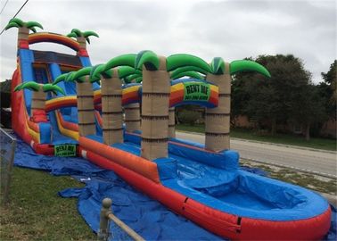 0,55mm PVC Terpal Luar Air Slide Besar Tiup Untuk Sewa
