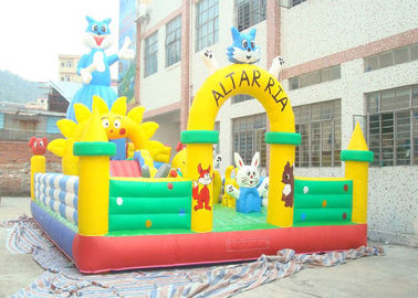 Besar Plato PVC Tarpaulin Dewasa Inflatable Bouncer Dengan Jumping Castle