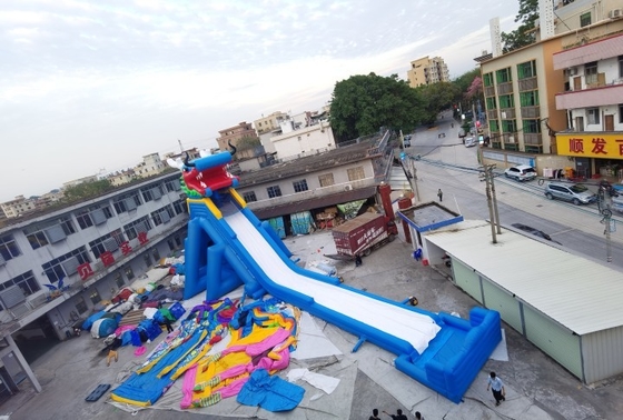 Seluncuran Air Tiup Naga Taman Hiburan Dewasa Super Slide