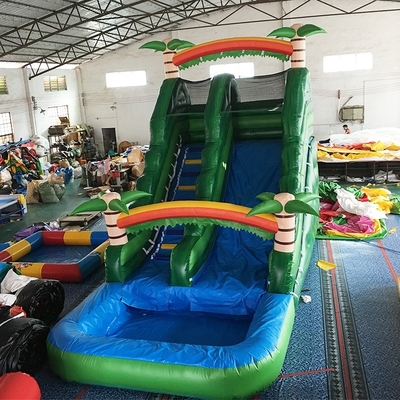 Custom Made 0.55mm PVC Inflatable Water Slides Untuk Childre 14 Tahun Usia