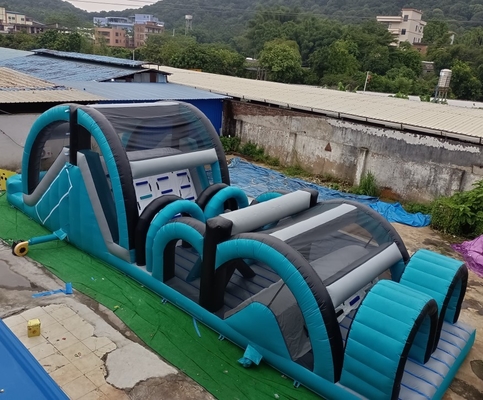 0.55mm PVC Inflatable 5k Run Obstacle Course Bouncer 17mL * 4mW Tahan UV