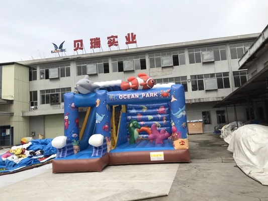 EN71 Inflatable Bouncer House Slide Combo Untuk Anak-Anak Berusia 3-18 Tahun