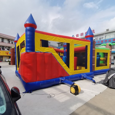 Disesuaikan Inflatable Combo Bouncer Slide Tahan Api Kecil