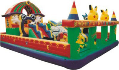 1000D Pvc Inflatable Play Center Meledakkan Playground Slide