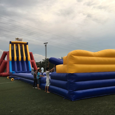 Pvc Tarpaulin Commercial Inflatable Water Slides Panjang 30m