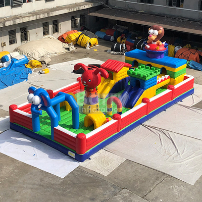 Sesuaikan Anak-anak Air Inflatable Bouncer Taman Hiburan Tema Kartun 20mL * 10mW * 4mH